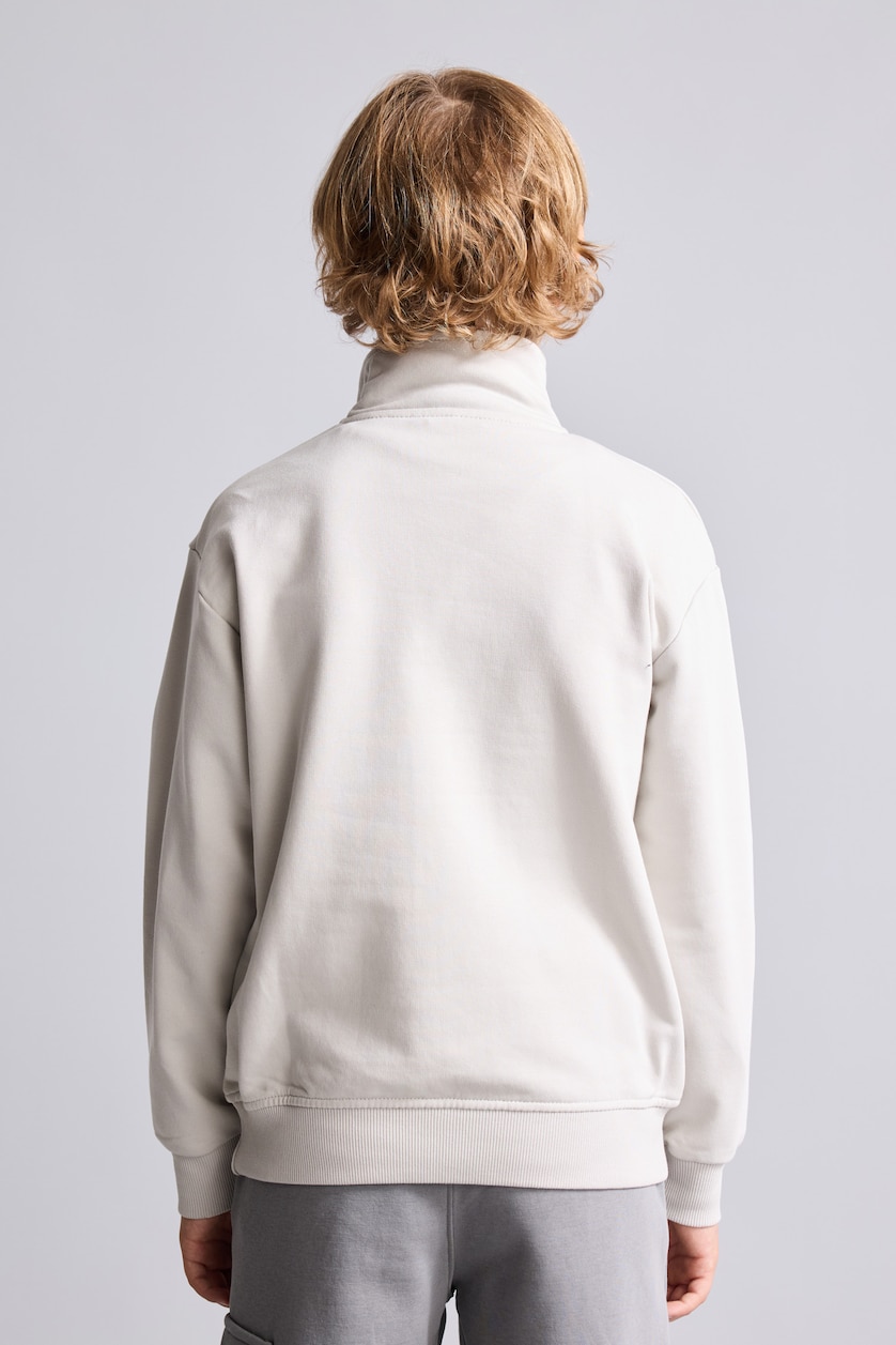 Young Boys - Teen Boys Light Grey High Neck Sweatshirt