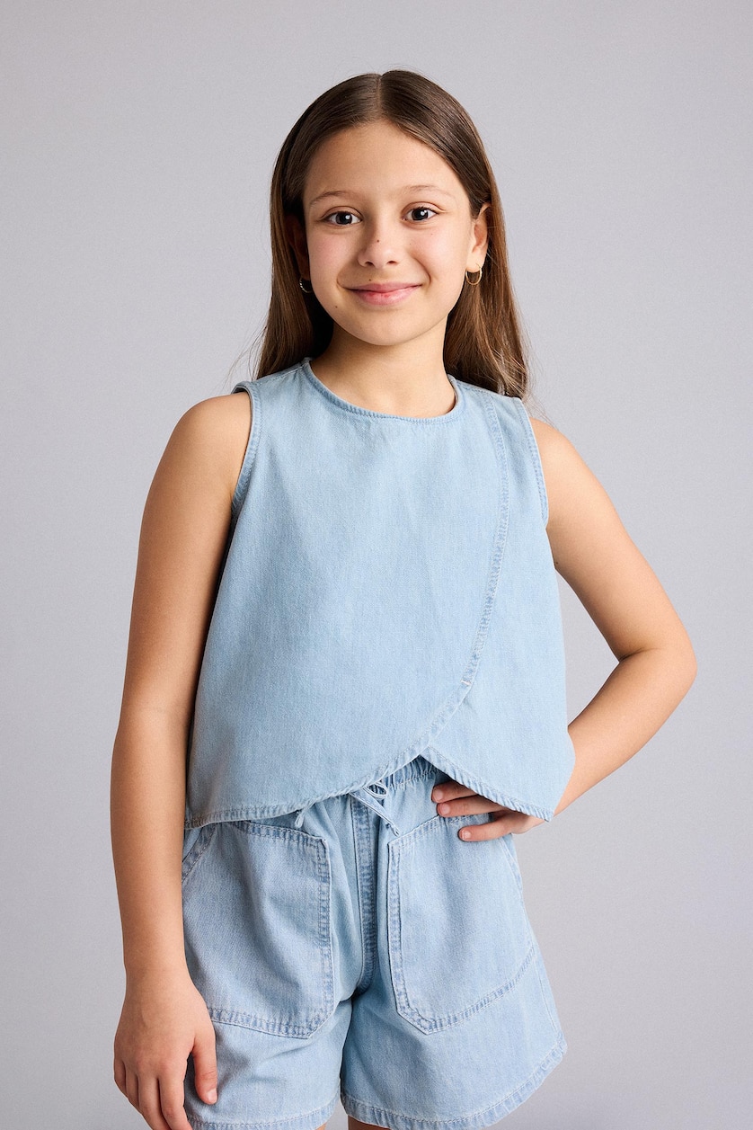 Young Girls - Teen Girls Ice Blue Girl Blouse