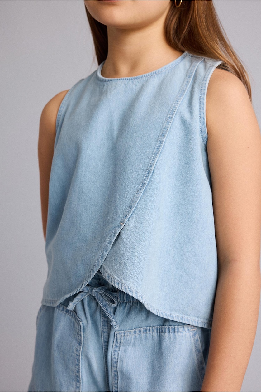 Young Girls - Teen Girls Ice Blue Girl Blouse