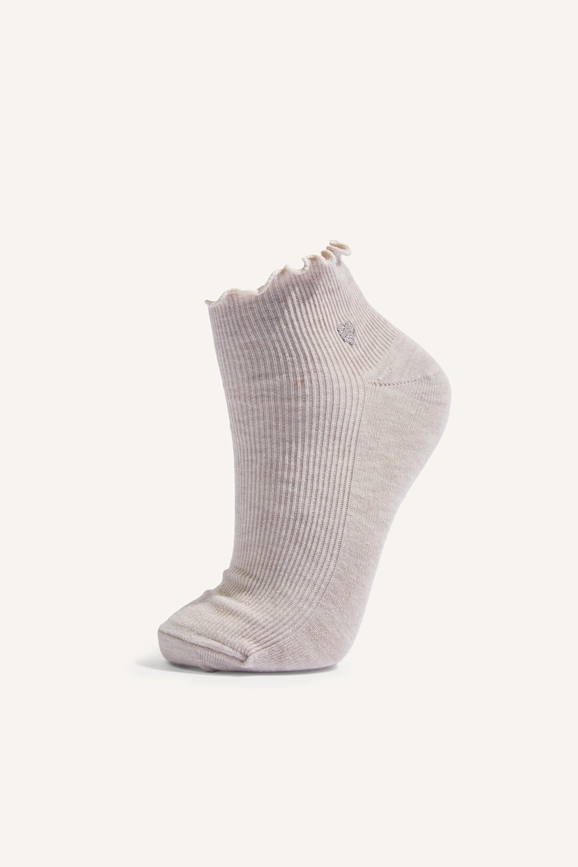 Women Brown 3 piece Cotton Short Socks