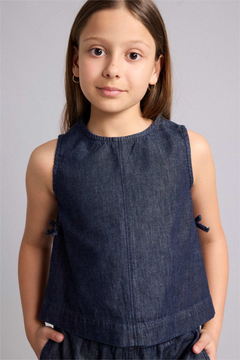 Young Girls - Teen Girls Dark Blue Girl Blouse