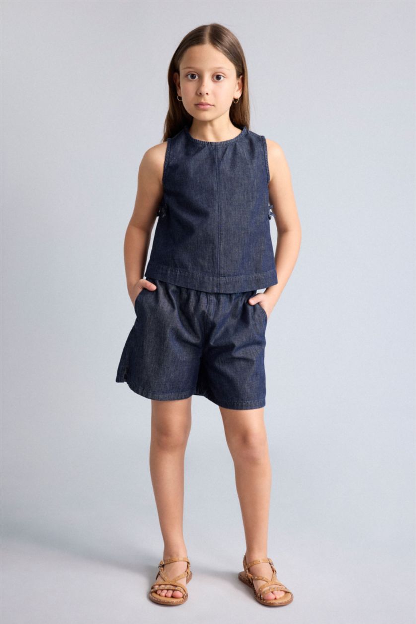 Young Girls - Teen Girls Dark Blue Girl Blouse