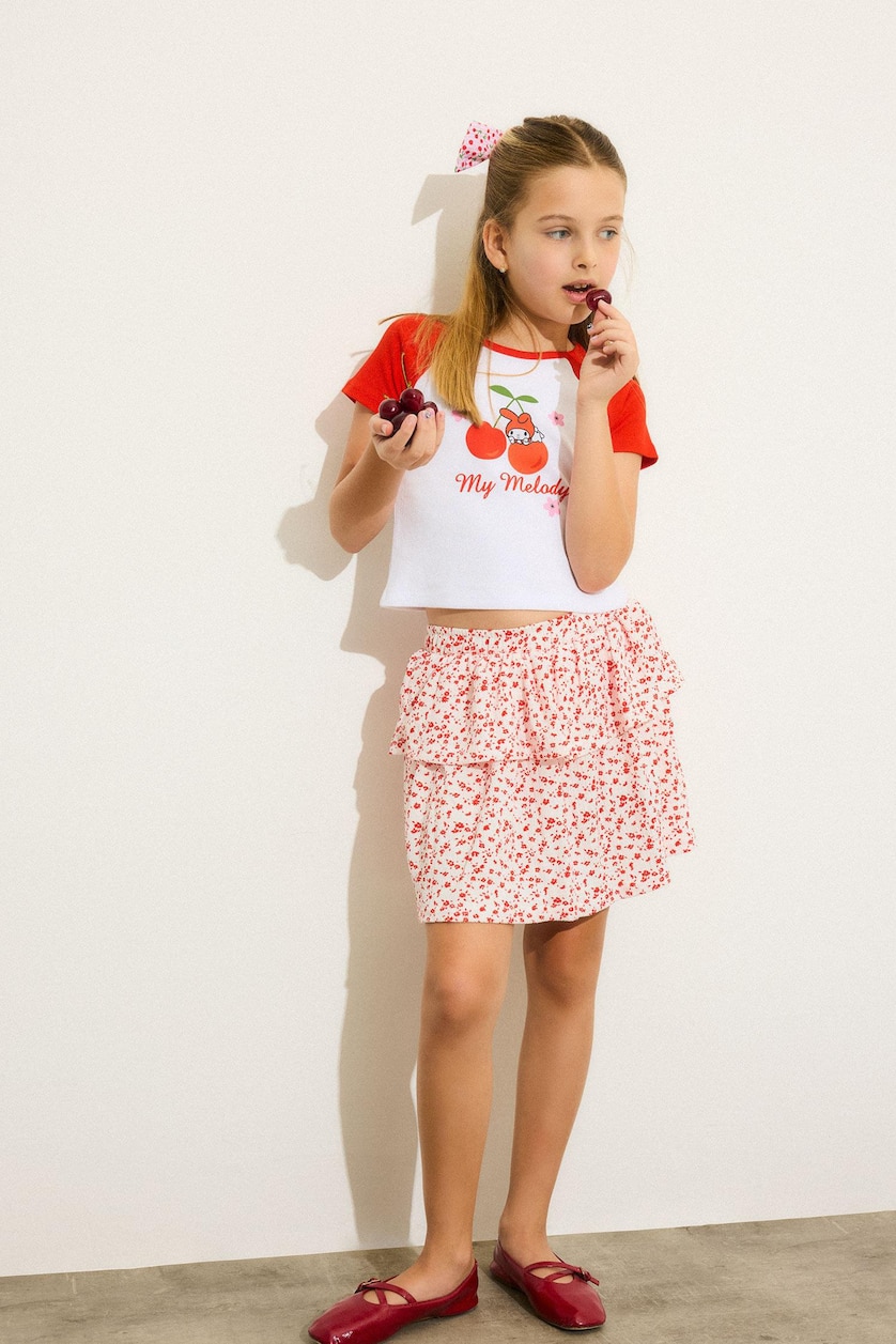 FILLES Rouge Mini-jupe pour fille