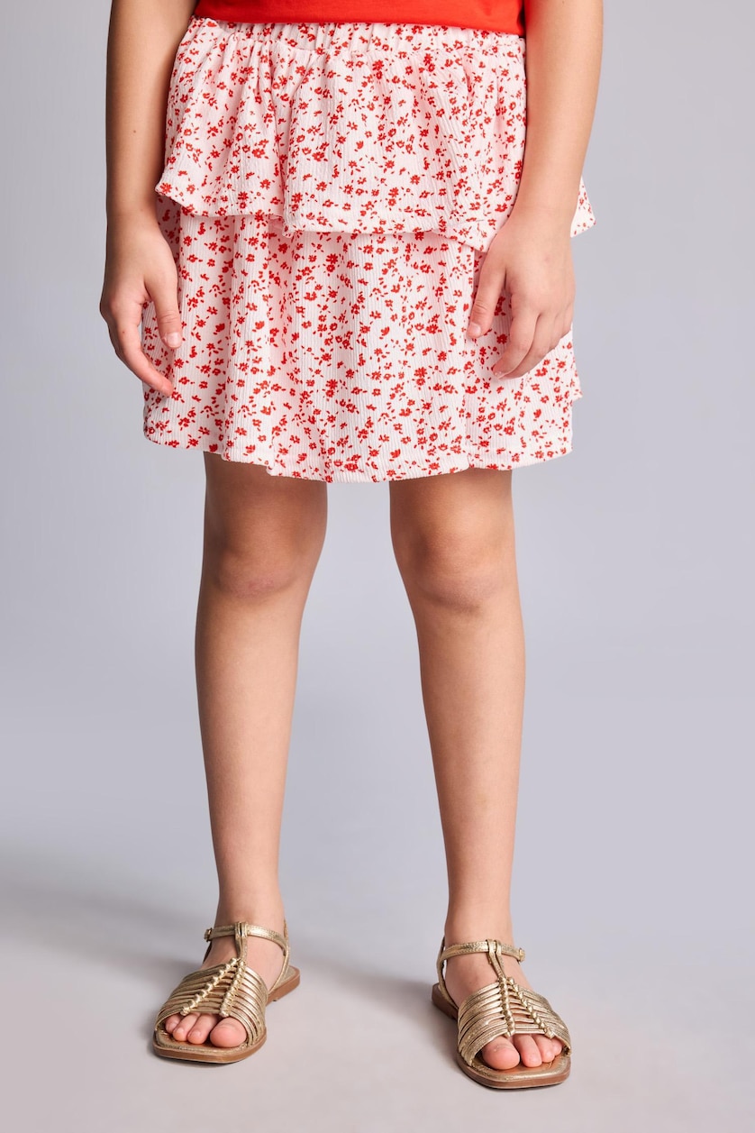 Girls & Teens Red Girl Regular Fit Mini Skirt