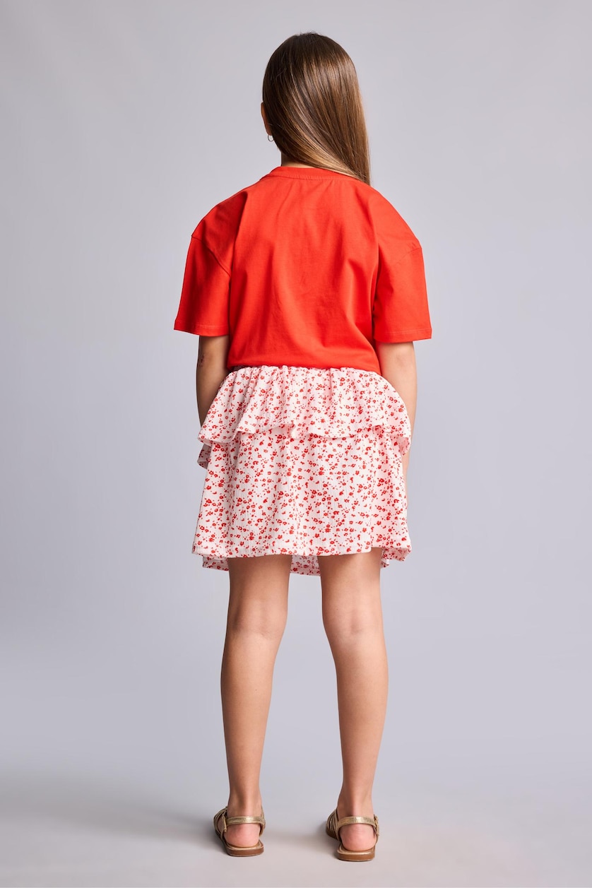 Girls & Teens Red Girl Regular Fit Mini Skirt