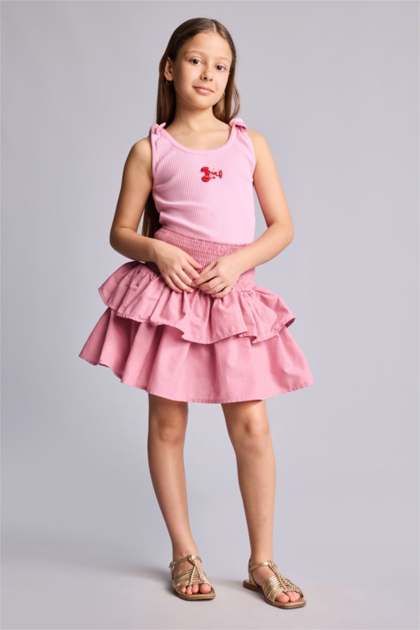Young Girls - Teen Girls Dark Rose Girl Regular Fit Skirt