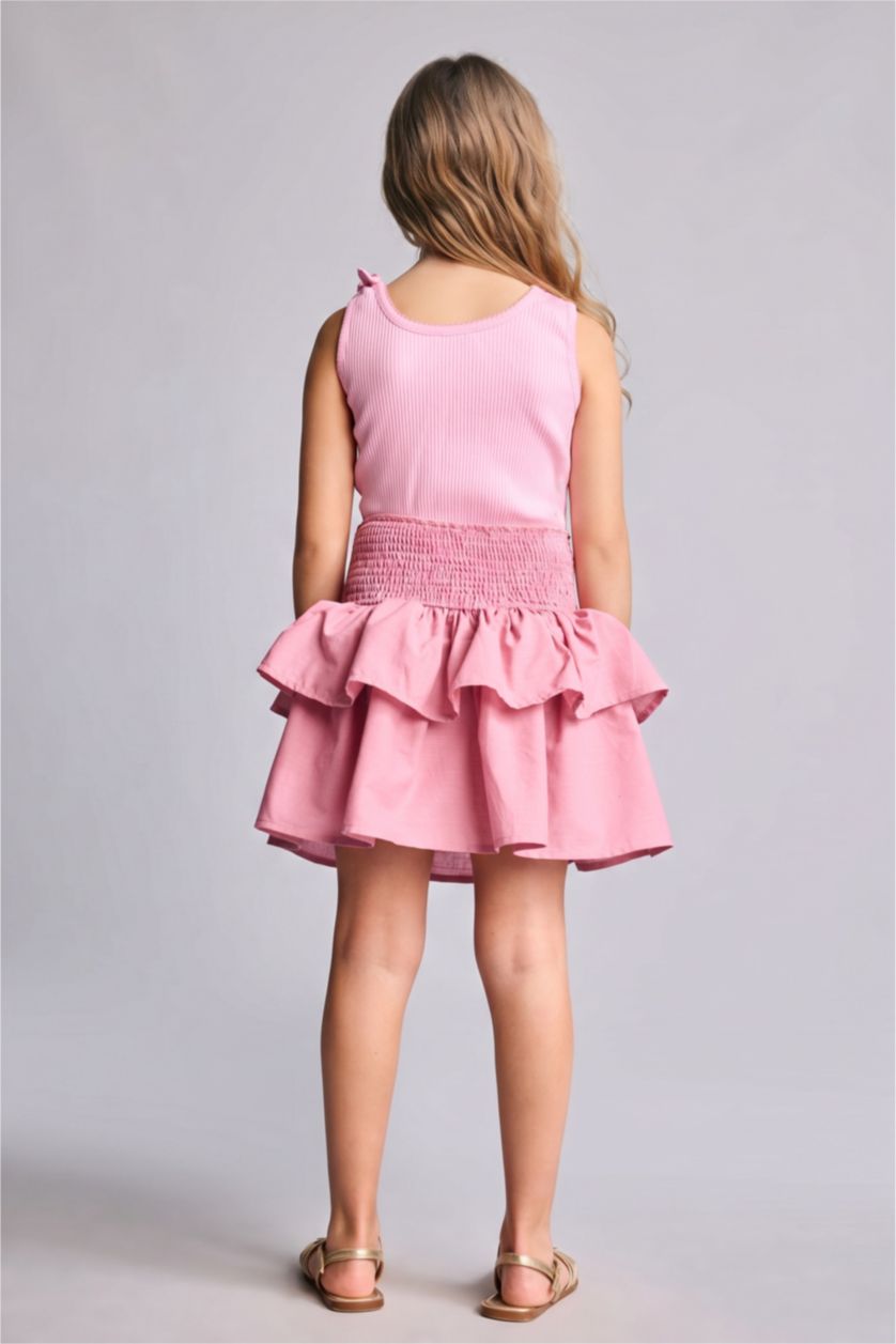 Young Girls - Teen Girls Dark Rose Girl Regular Fit Skirt