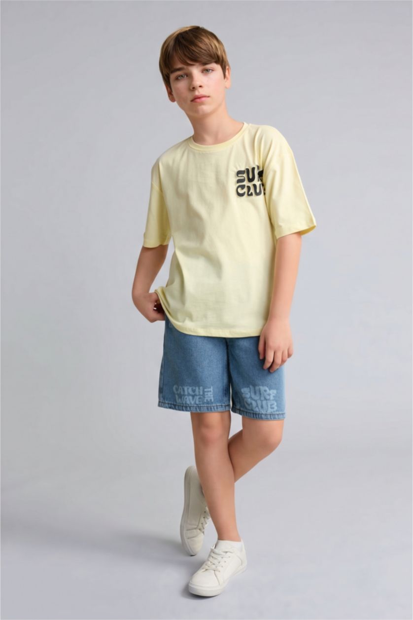 Мальчики и подростки Голубрй Boy Denim Shorts