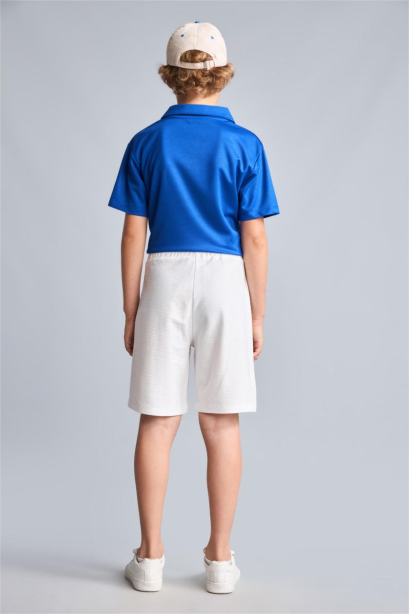 Erkek Çocuk - Genç Erkek Ekru Regular Fit Şort Erkek Çocuk