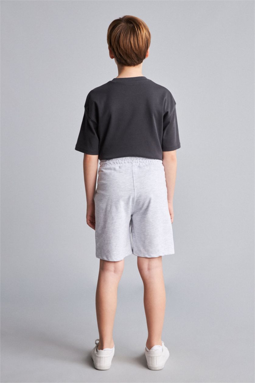 Young Boys - Teen Boys Light Grey Melange Regular Fit Shorts