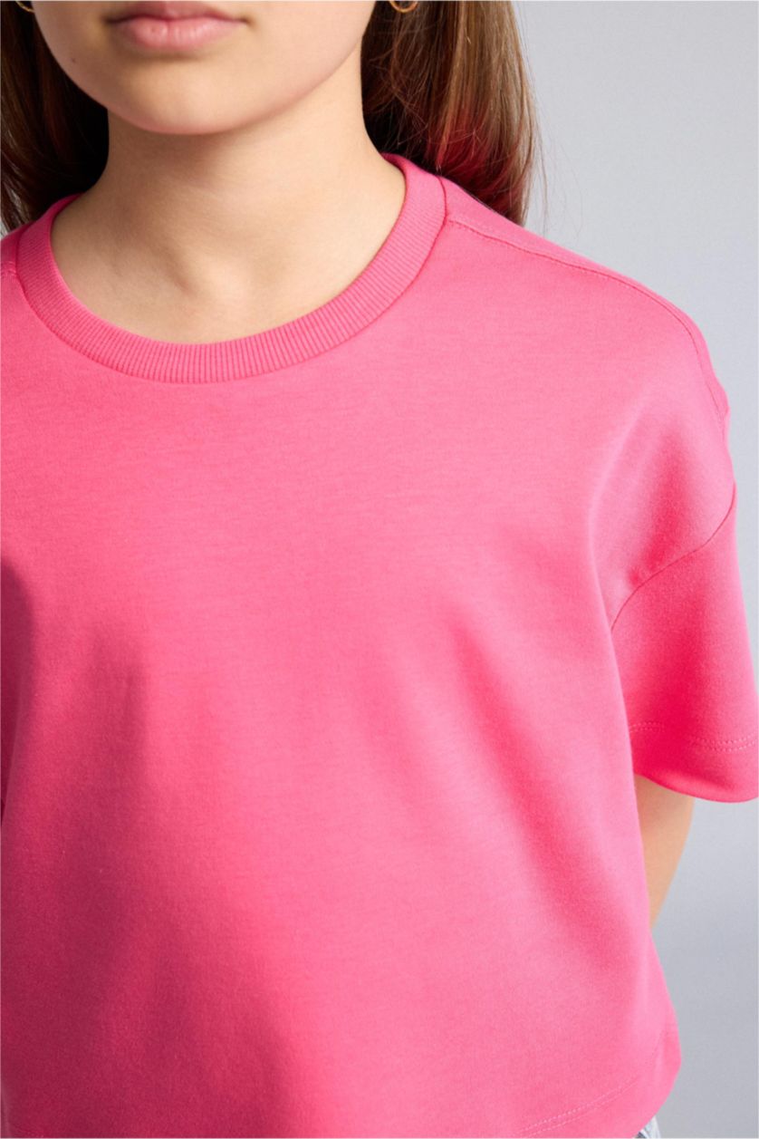Young Girls - Teen Girls Fushsia Short Sleeve T-Shirt