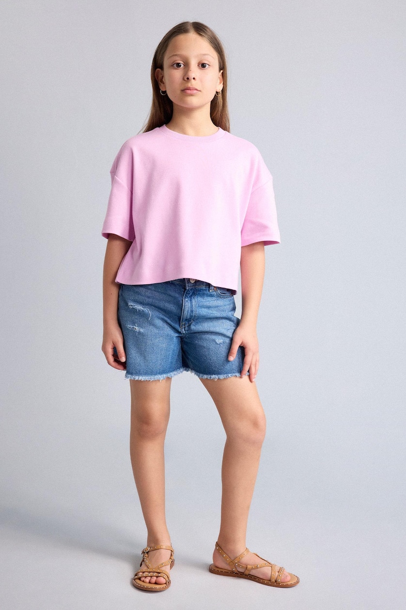 Young Girls - Teen Girls Pink Regular Fit Short Sleeve T-Shirt