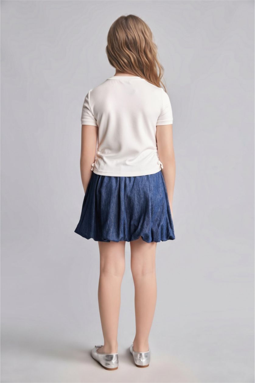 GIRLS & TEENS Ecru Girl Crew Neck Jersey Ecru T-Shirt