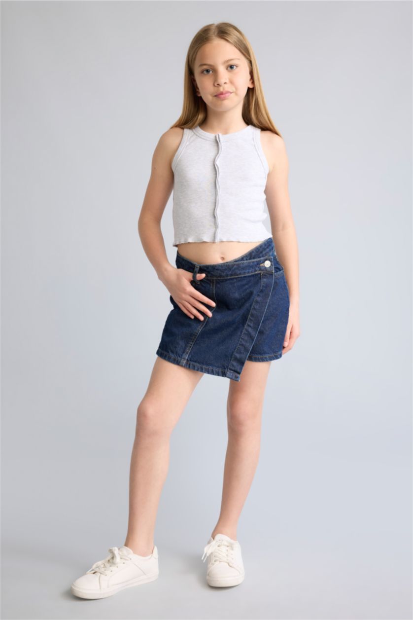 Young Girls - Teen Girls Light Grey Melange Girl Ribana Tank Top