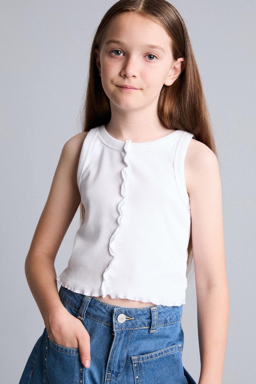 Young Girls - Teen Girls Violet Beyaz Girl Ribana Tank Top