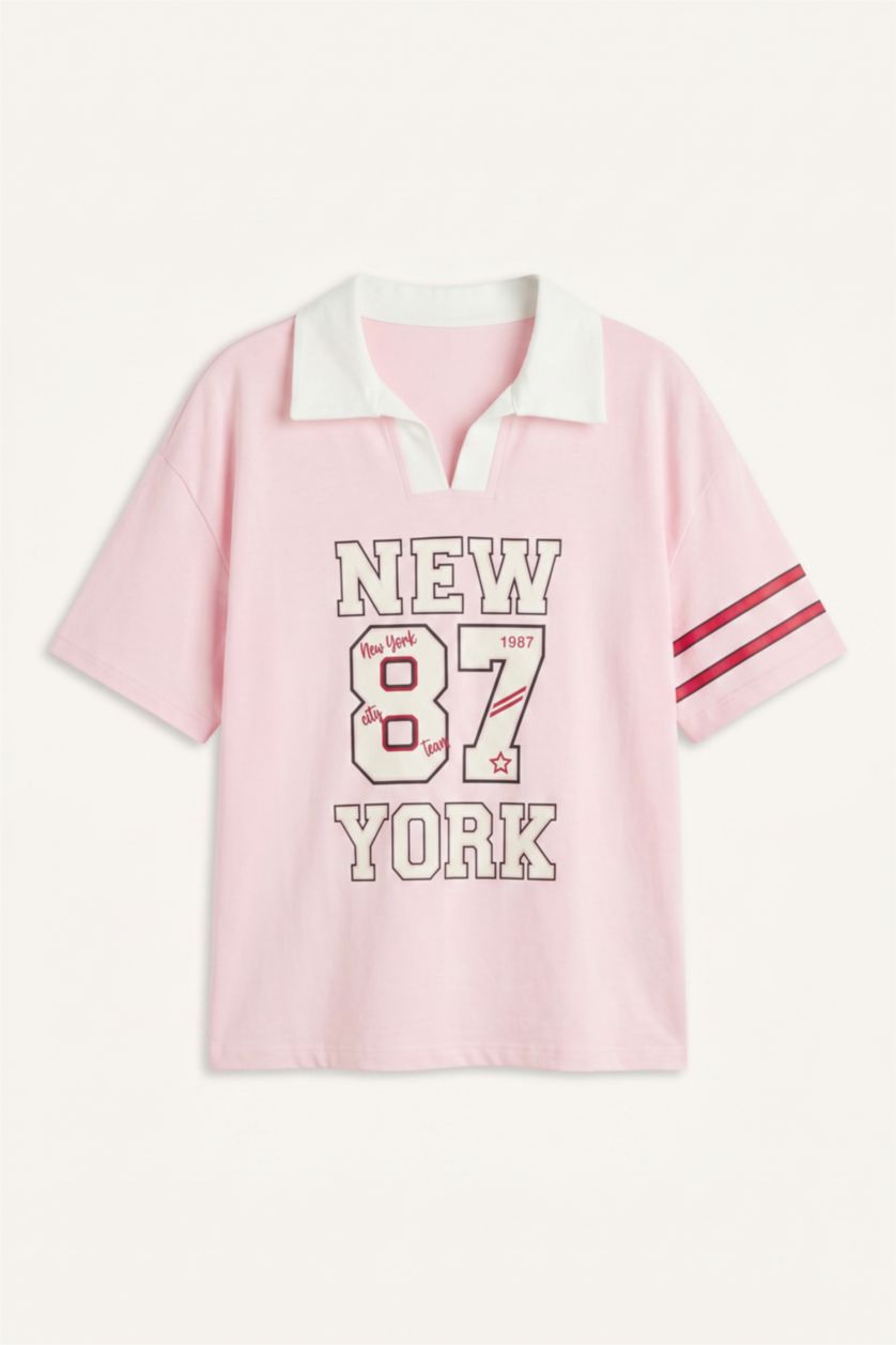 Young Girls - Teen Girls Light Pink Slogan Short Sleeve T-Shirt