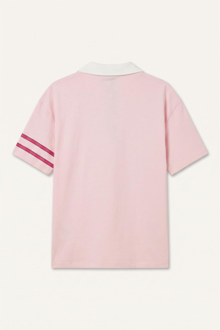 GIRLS & TEENS Light Pink Girl V-Neck Printed Light Pink T-Shirt