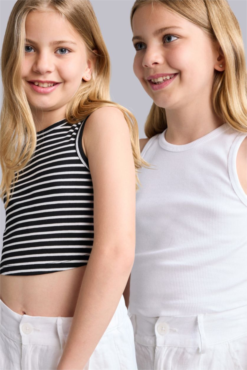 Young Girls - Teen Girls Violet Beyaz Girl 2 piece Ribana Tank Top
