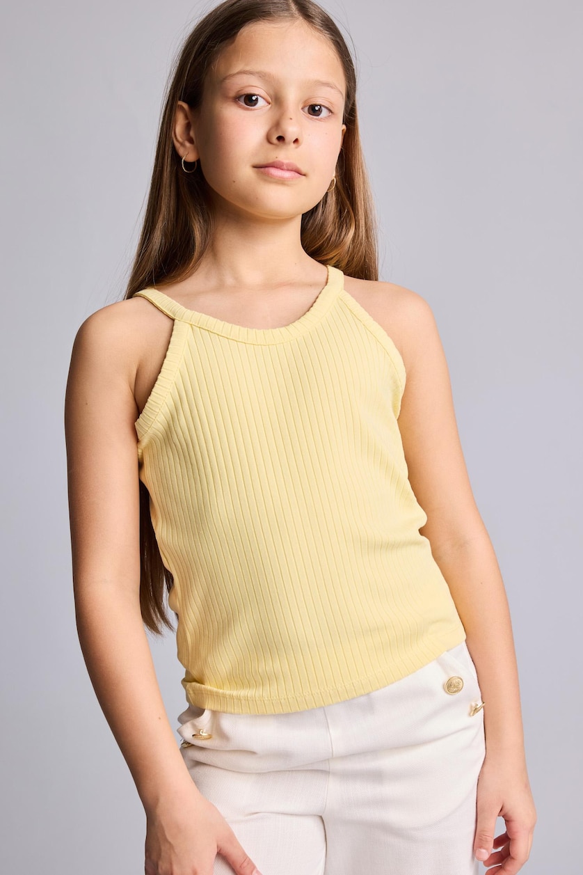 FILLES Jaune Débardeur à col halter pour fille
