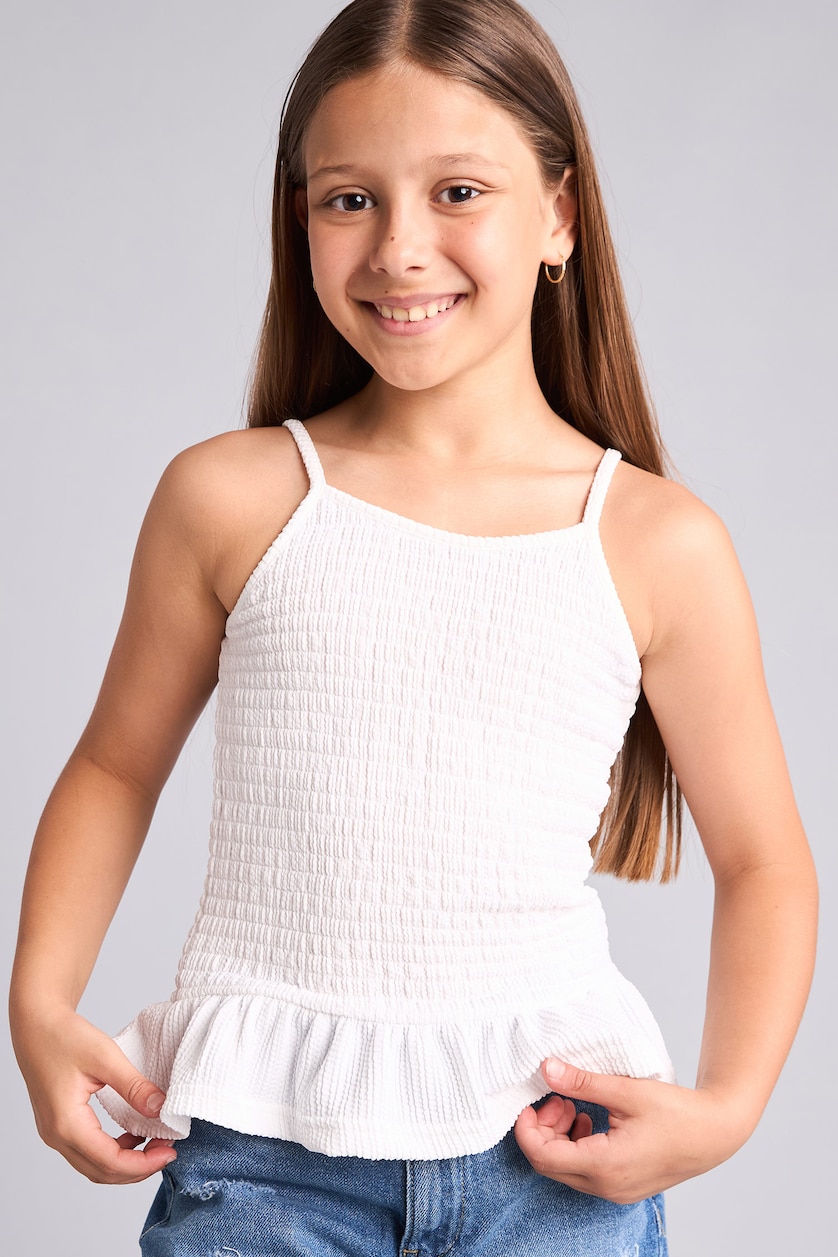 بنات أبيض Girl Crew Neck Top