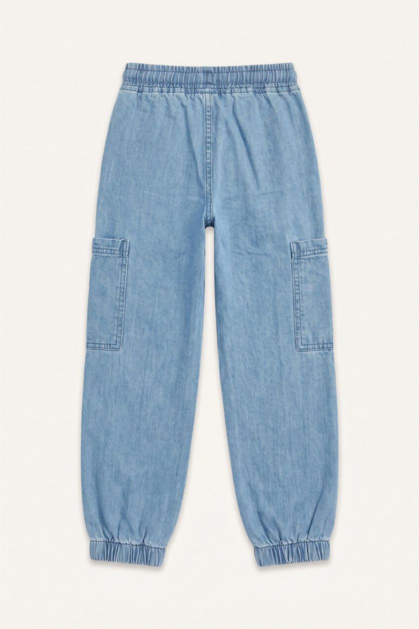 BOYS & TEENS Light Blue Boy Jogger Fit Elastic Waist Light Blue Jeans