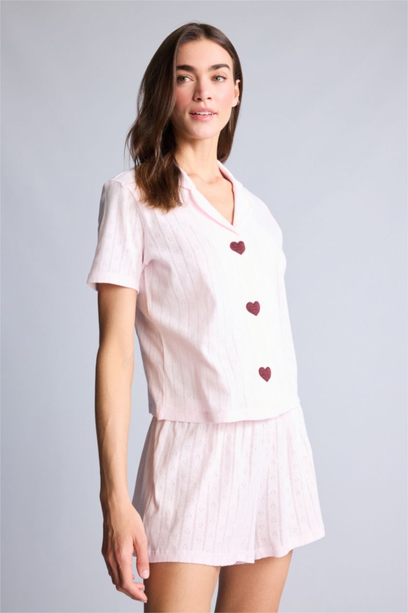 Kadın Açık Pembe 2'li Pijama Takım