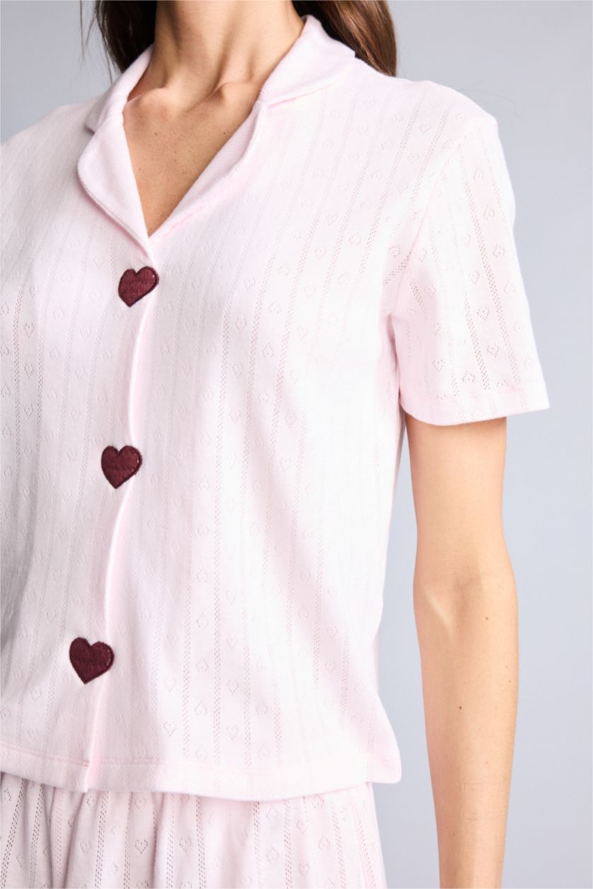 Kadın Açık Pembe 2'li Pijama Takım