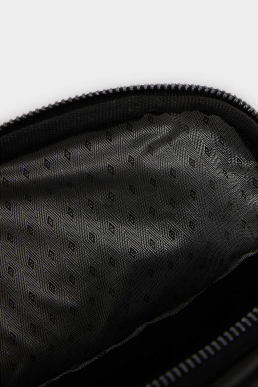 Erkek Siyah Erkek Suni Deri Çapraz Çanta