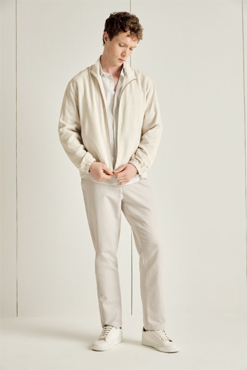 Erkek Bej Regular Fıt Mont