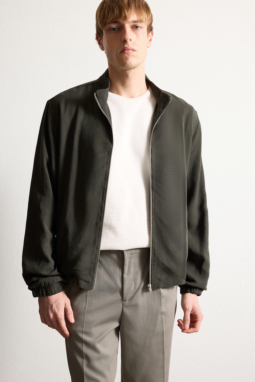 Men Dark Green Puffer Jacket