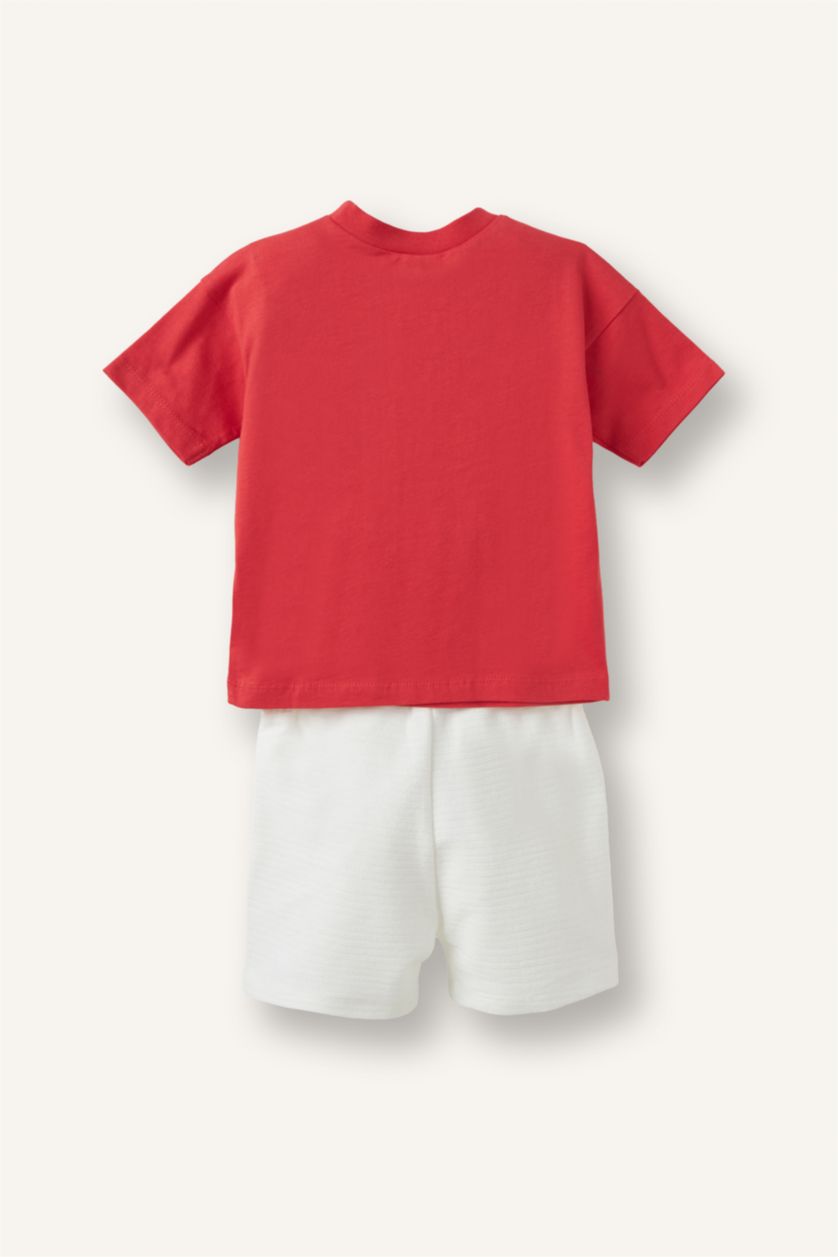 Baby Boys Coral 2 piece Oversize Fit Crew Neck Set