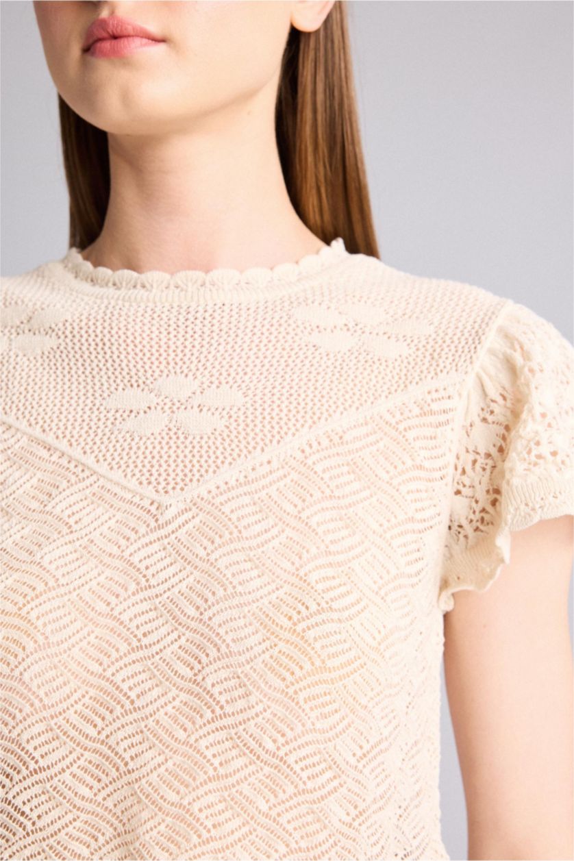 Women Ecru Regular Fit Pullover