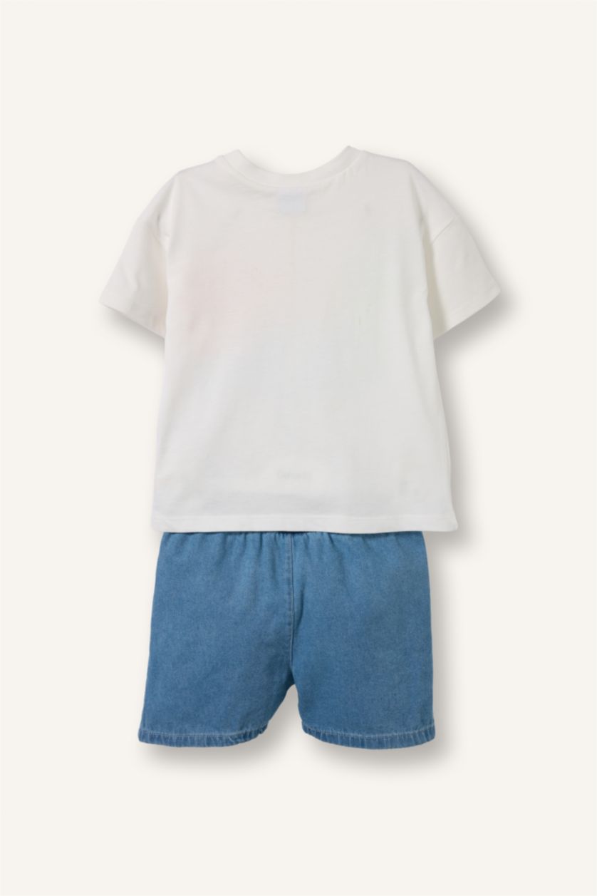 Baby Boys Ecru 2 piece Oversize Fit Crew Neck Set