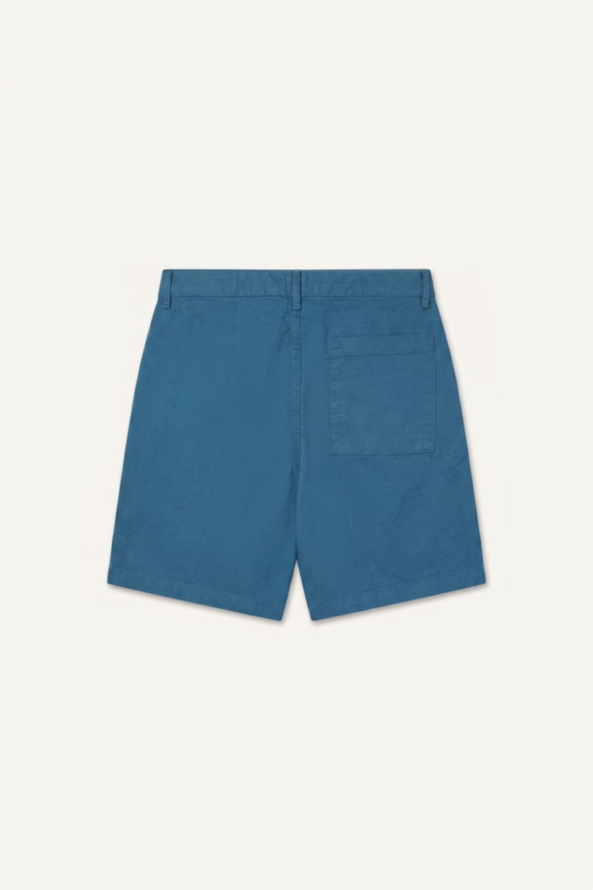Erkek İndigo Relaxed Fit Bermuda Şort