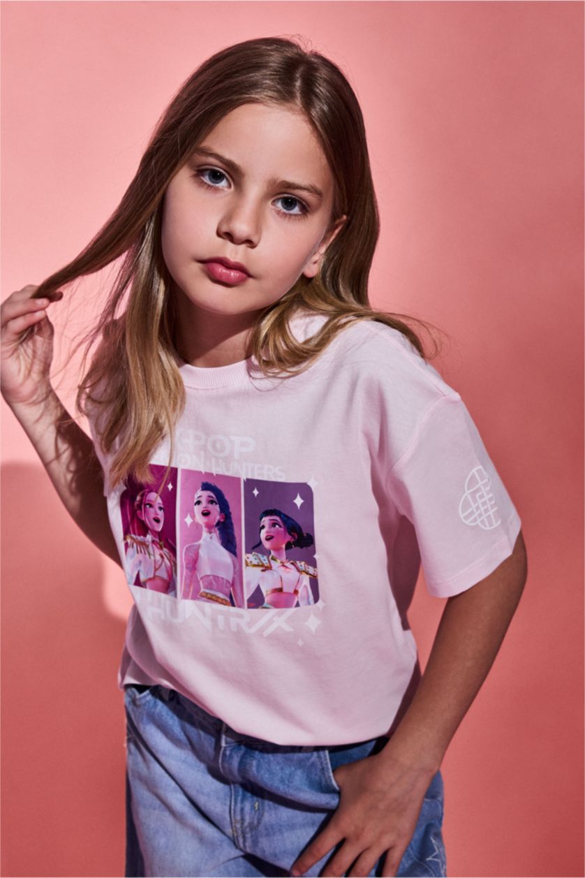 بنات زهري فاتح Girl Kpop - Demon Hunters Oversize T-Shirt