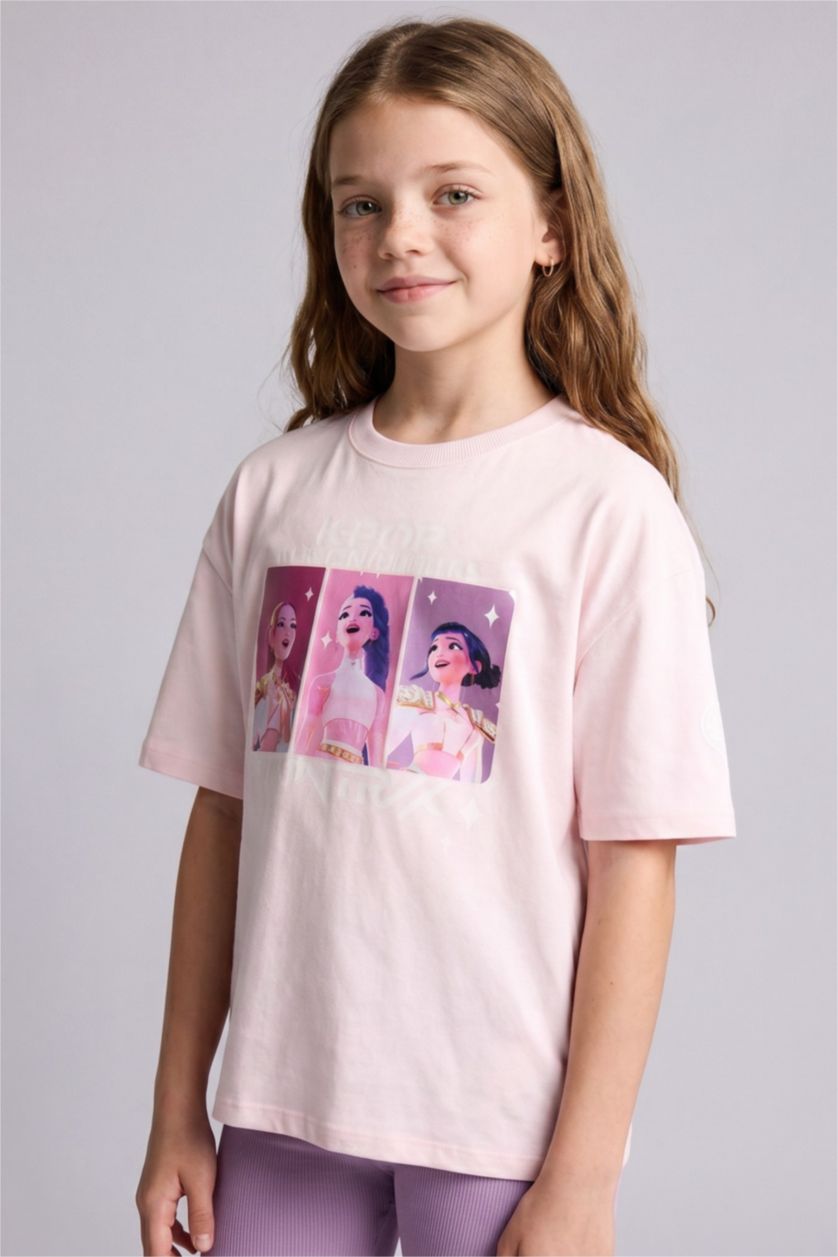 بنات زهري فاتح Girl Kpop - Demon Hunters Oversize T-Shirt