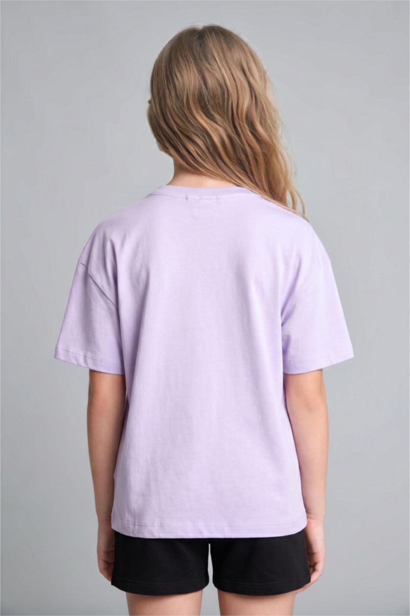 GIRLS & TEENS Lilac Girl 100% Cotton Kpop - Demon Hunters Relax Fit T-Shirt