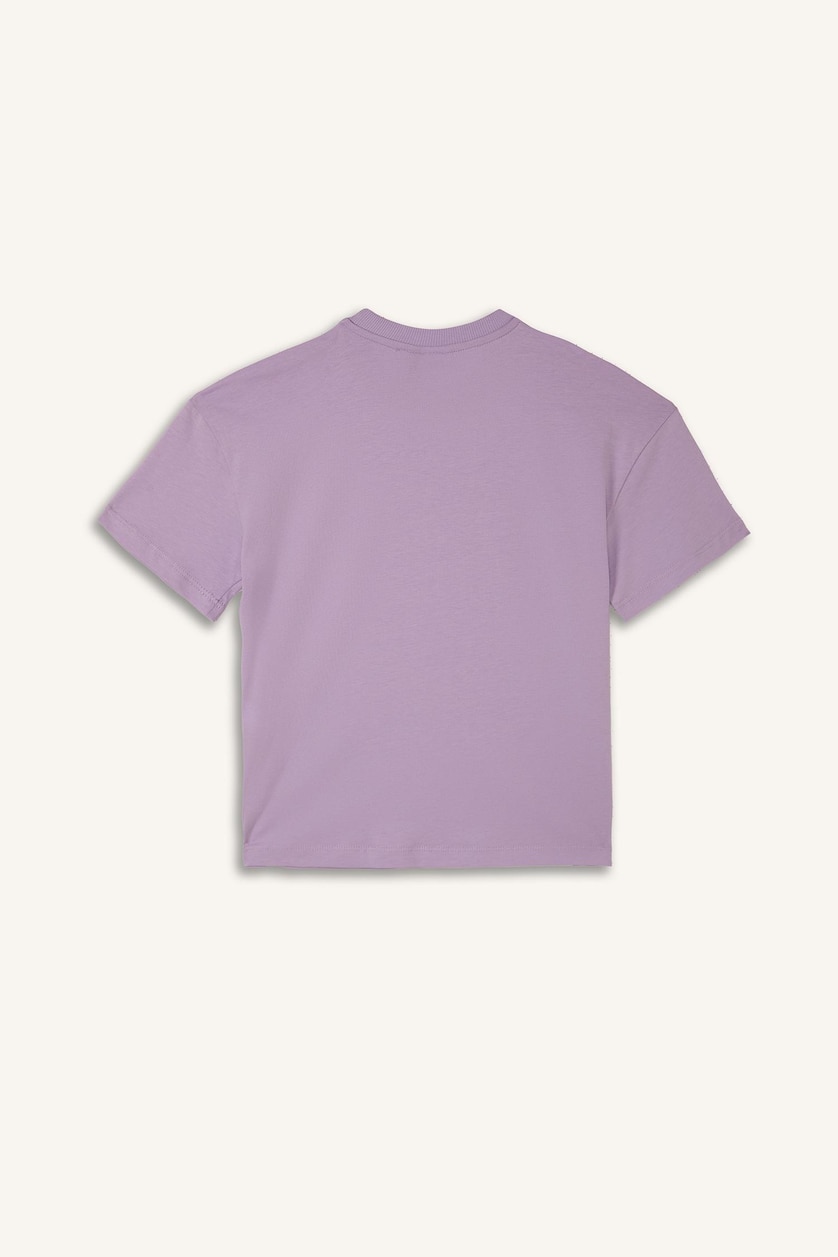 Young Girls - Teen Girls Lilac Girl 100% Cotton Kpop - Demon Hunters Relax Fit T-Shirt