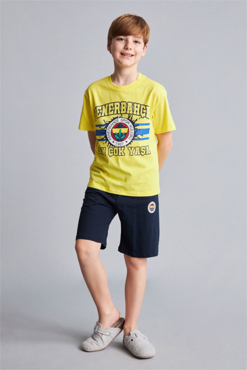 Young Boys - Teen Boys Yellow 2 piece Regular Fit Knitted Pyjamas