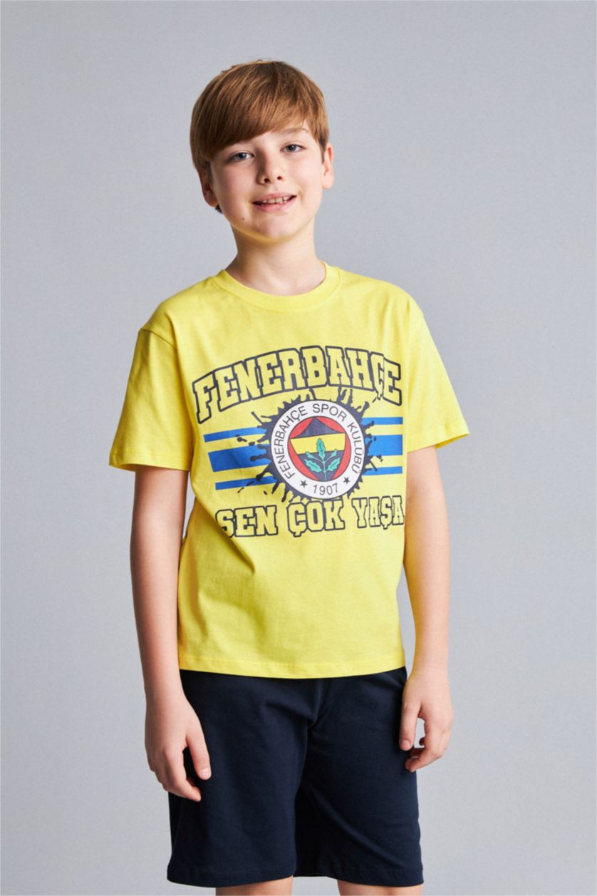 Young Boys - Teen Boys Yellow 2 piece Regular Fit Knitted Pyjamas