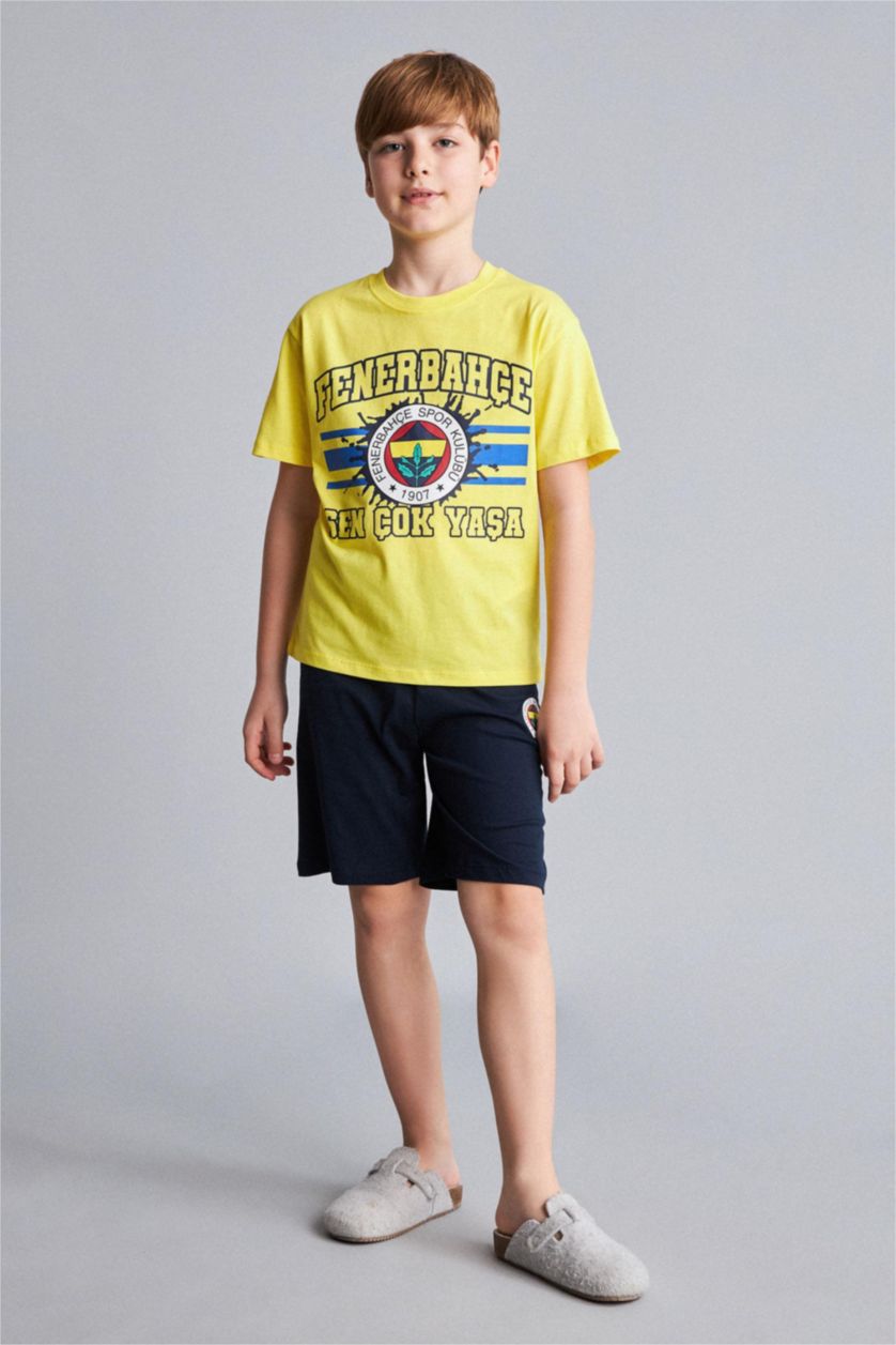 Young Boys - Teen Boys Yellow 2 piece Regular Fit Knitted Pyjamas