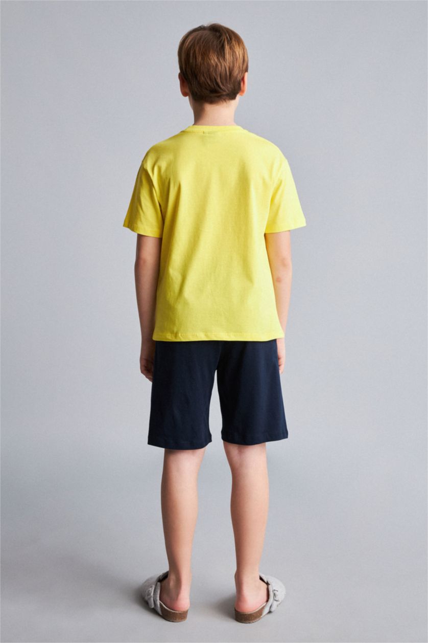 Young Boys - Teen Boys Yellow 2 piece Regular Fit Knitted Pyjamas