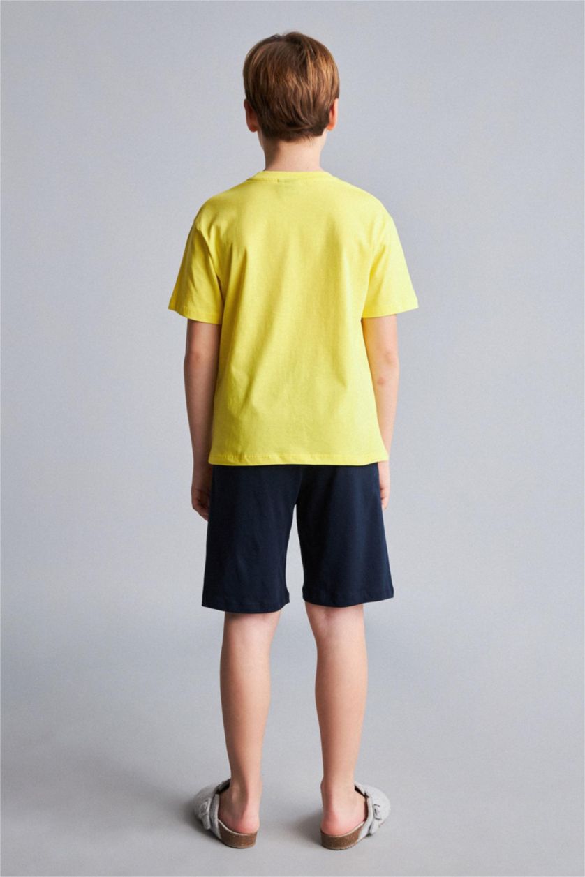 Young Boys - Teen Boys Yellow 2 piece Regular Fit Knitted Pyjamas