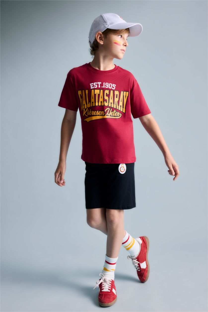 Erkek Çocuk - Genç Erkek Kırmızı %100 Pamuk Galatasaray 2'li Pijama Takımı Erkek Çocuk