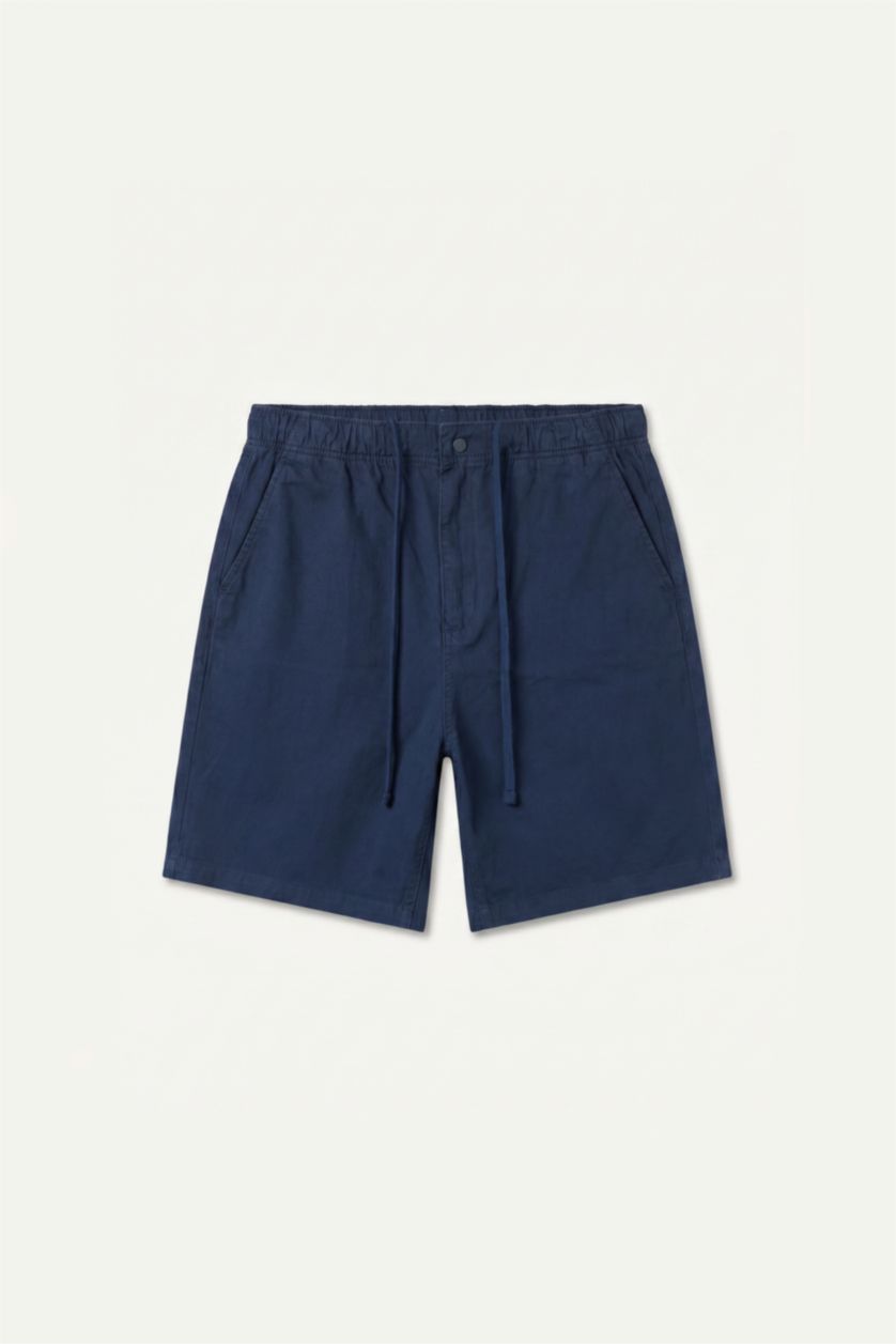Erkek Lacivert Baggy Fit Bermuda Şort