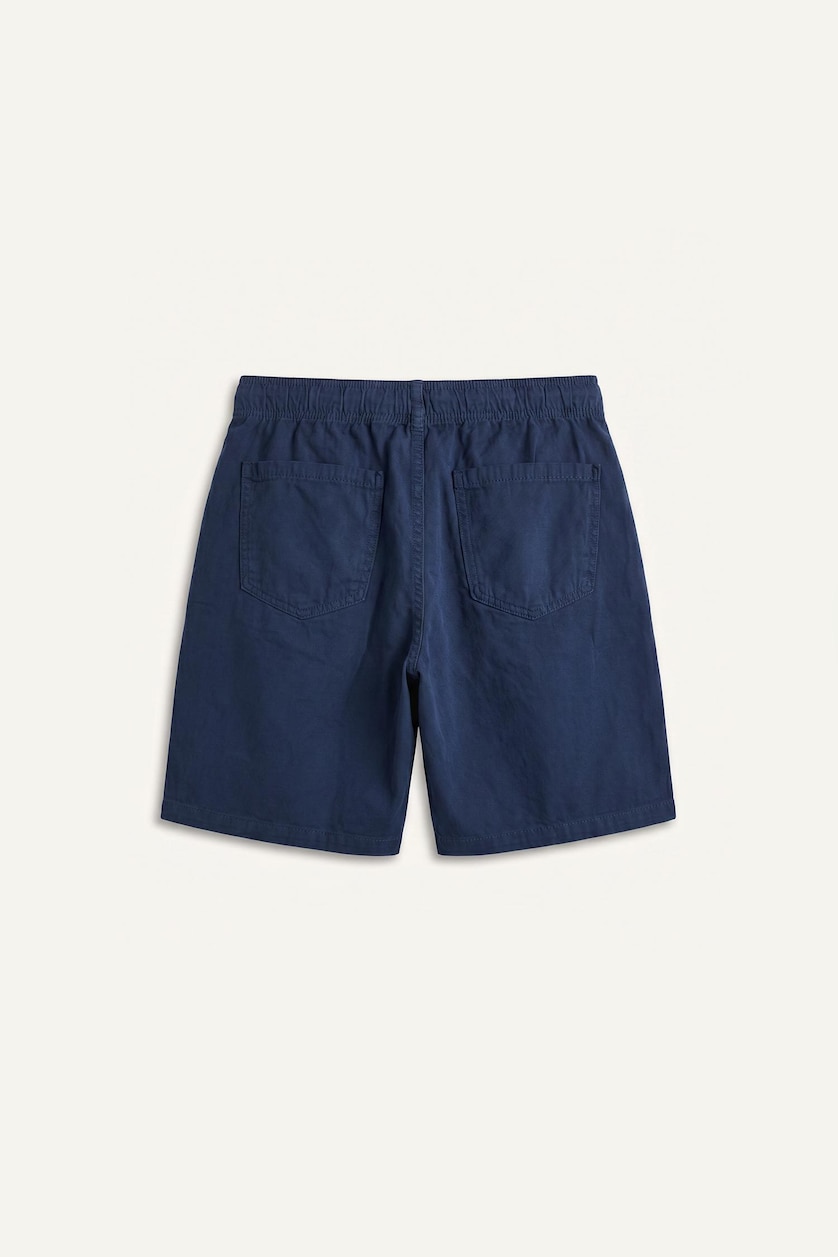 Erkek Lacivert Baggy Fit Bermuda Şort