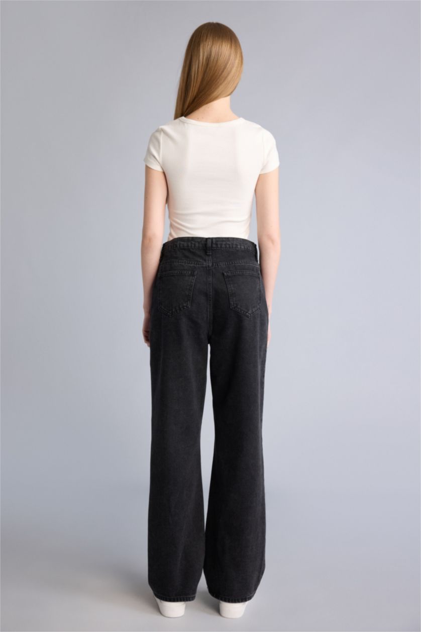 حريمي أنثرا بنطلون وايد ليج برجل واسع