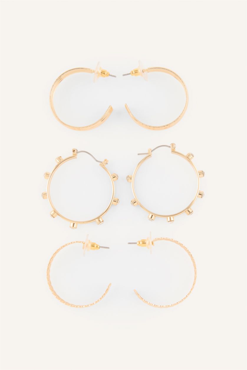 Women Altın 3 piece Earring