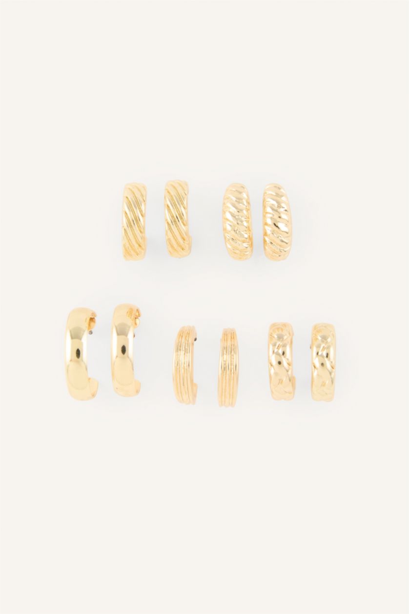 Women Altın 5 Piece Earring