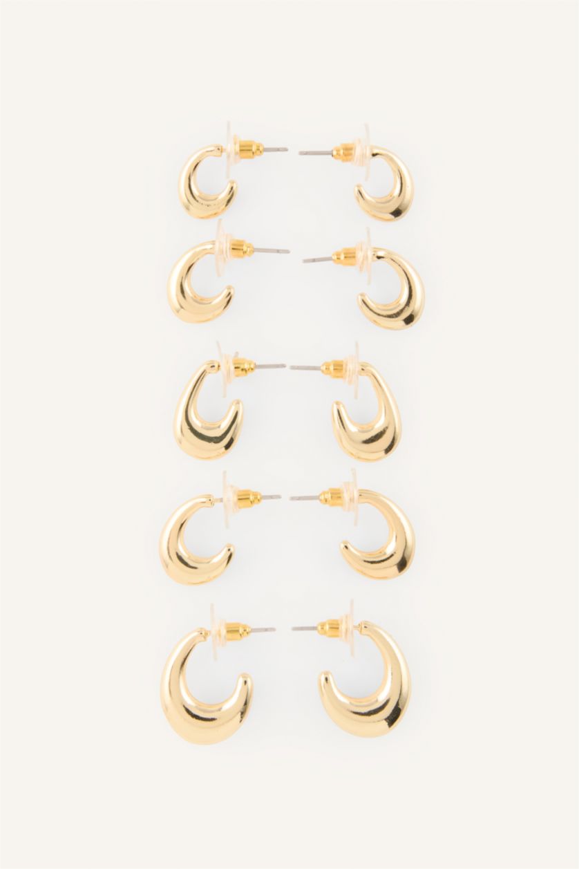 Women Altın 5 Piece Earring